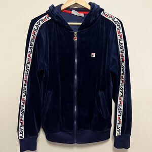 Fila Women's Dark Blue Full Zip Hoodie Sweater. Womens medium.